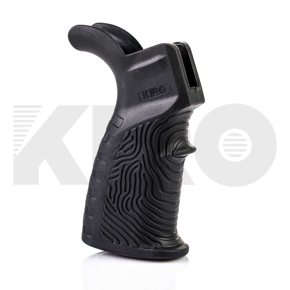 KIRO RBG15 - Rubberized Battle Grip for AR15 with Beavertail & Sealed Compartment