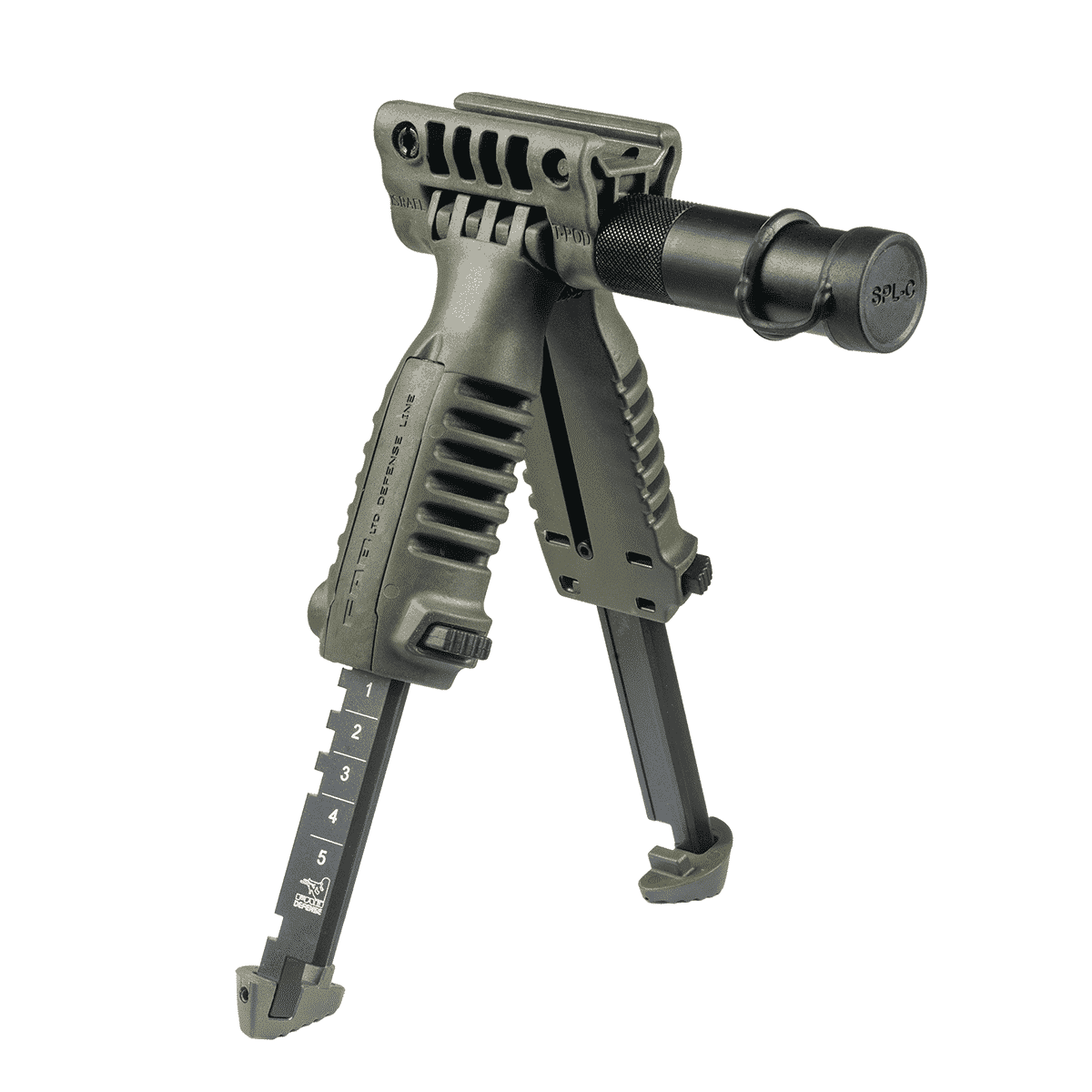 T-POD SL Fab Defense Tactical foregrip Bipod with built in tactical light (Green)